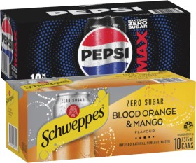 Pepsi+or+Solo+Soft+Drink+or+Schweppes+Infused+Sparkling+Water+10x375mL