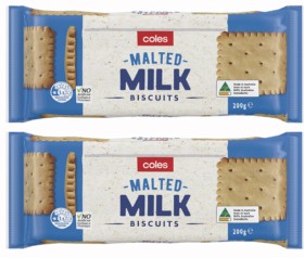 Coles+Malted+Milk+Biscuits+200g