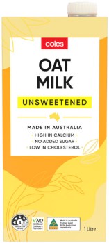 Coles+Unsweetened+Oat+Milk+1+Litre