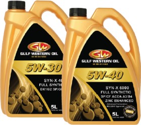 Gulf+Western+SYN-X+4000+5W-30+OR+5000+5W-40+5L+Engine+Oil