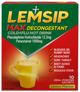 Lemsip+Max+Decongestant+Cold+%26amp%3B+Flu+Hot+Drink+Lemon+10+Sachets