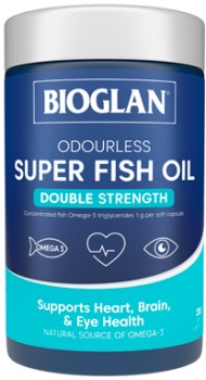 Bioglan+Odourless+Super+Fish+Oil+Double+Strength+200+Capsules