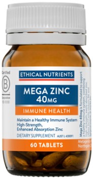 Ethical+Nutrients+Mega+Zinc+40mg+60+Tablets
