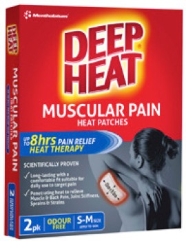 Deep+Heat+Muscular+Pain+Heat+Patches+S-M+2+Pack