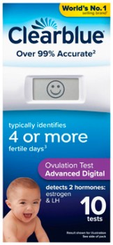 Clearblue+Advanced+Digital+Ovulation+Test+10+Pack