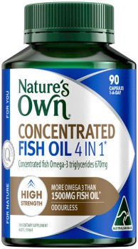 Natures-Own-Concentrated-Fish-Oil-4-In-1-90-Capsules on sale