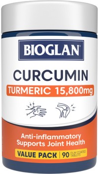 Bioglan+Curcumin+Turmeric+15%2C800mg+Value+Pack+90+Tablets