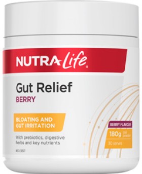 Nutra-Life+Gut+Relief+Oral+Powder+Berry+Flavour+180g
