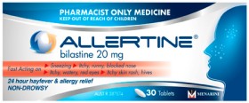 Allertine+Bilastine+20mg+30+Tablets
