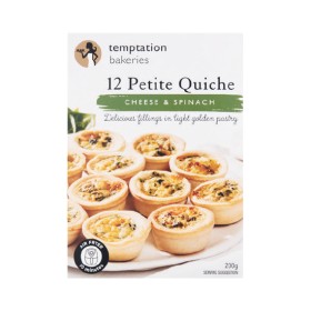 NEW+Temptation+Bakeries+Petite+Quiche+200g+Pk+12