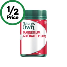 Nature%26rsquo%3Bs+Own+Magnesium+Glycinate+1150mg+Tablets+Pk+200%7E