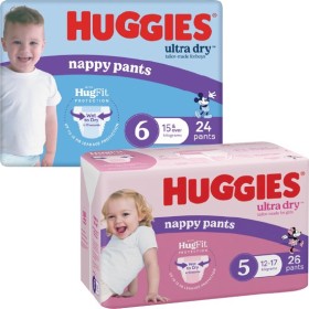 Huggies-Ultra-Dry-Nappy-Pants-Pk-24-36 on sale