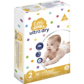Little-Ones-Ultra-Dry-Nappies-Pk-36-56 on sale