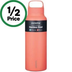 Sistema+Stainless+Steel+Dual+Wall+Bottle+1+Litre