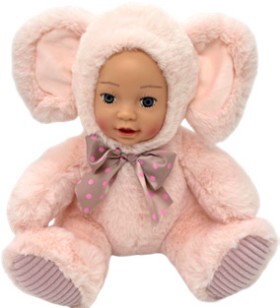 My+Loveable+Pink+Elephant+Furbaby+Baby+Doll+27cm