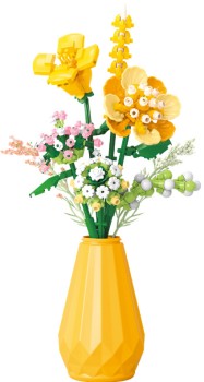 Flower+Love+Yellow+Vase+Bouquet+%28290pcs%29