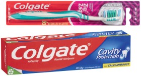 Colgate+Toothpaste+110%E2%80%91120g%2C+Toothbrush+Zig+Zag+or+Kids+1+Pack%2C+Plax+Mouthwash+250mL+or+Total+Dental+Floss+25m+Selected+Varieties