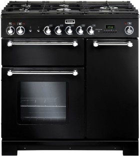 Falcon+90cm+%26%23039%3BKitchener%26%23039%3B+Dual+Fuel+Freestanding+Cooker+Black+and+Chrome