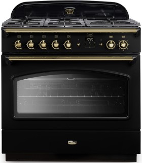 Falcon+90cm+%26%23039%3BClassic+FX%26%23039%3B+Dual+Fuel+Freestanding+Cooker+Black+and+Brass