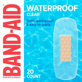 NEW-Band-Aid-Waterproof-Clear-20-All-One-Size on sale