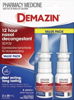 Demazin-12-Hour-Nasal-Decongestant-Spray-Value-Pack-2-x-20mL on sale