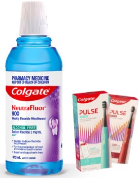 NEW-Colgate-Neutrafluor-Mouth-Rinse-Mint-900-Alcohol-Free-473ml-x-12 on sale