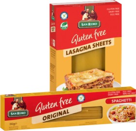 San+Remo+Gluten+Free+Pasta+200%E2%80%91350g%2C+Spelt+or+Pulse+Pasta+250g+Selected+Varieties