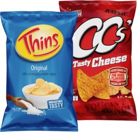 CCs-Corn-Chips-175g-or-Thins-Chips-150-175g-Selected-Varieties on sale