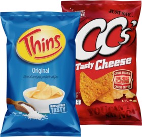 CCs-Corn-Chips-175g-or-Thins-Chips-150-175g-Selected-Varieties on sale