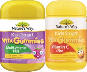 Natures-Way-Kids-Smart-Vita-Gummies-Multi-Vitamin-Plus-or-Vitamin-C-Zinc-120-Pack on sale
