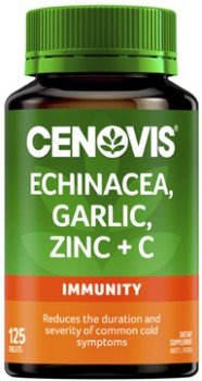 Cenovis+Echinacea%2C+Garlic%2C+Zinc+%2B+C+Tablets+125+Pack