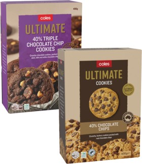 Coles+Ultimate+40%25+Chocolate+Chip+Cookies+400g