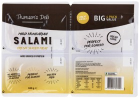 Thomson%26%23039%3Bs+Deli+Mild+Hungarian+Salami+Quad+Pack+320g