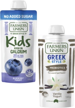 Farmers+Union+Greek+Style+or+No+Added+Sugar+Kids+Yogurt+Pouch+130g