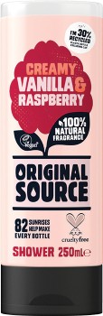 Original-Source-Creamy-Vanilla-Raspberry-Shower-Gel-250mL on sale