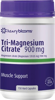 Henry+Blooms+Tri-Magnesium+Citrate+900mg+150+Capsules%2A