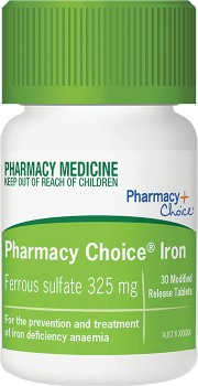 Pharmacy+Choice+Iron+325mg+30+Tablets%2A