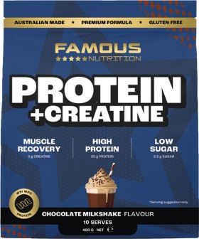 Famous+Nutrition+Protein+%2B+Creatine+Chocolate+Milkshake+Flavour+400g%2A