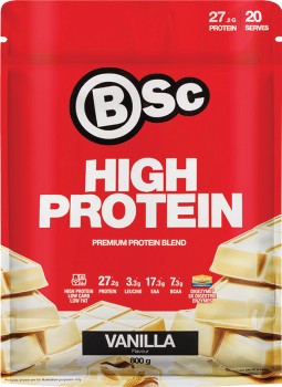 BSc-High-Protein-Vanilla-Flavour-800g on sale