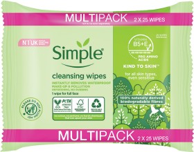 Simple+Biodegradable+Cleansing+Wipes+2+x+25+Pack