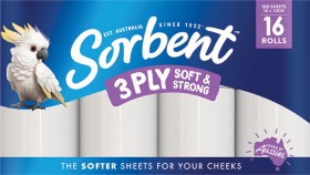 Sorbent+Silky+White+Toilet+Tissue+16+Pack
