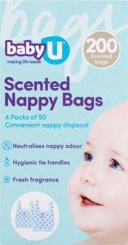 BabyU+Scented+Nappy+Bags+200+Pack