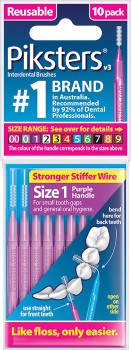 Piksters+Interdental+Brushes+10+Pack+-+Size+1