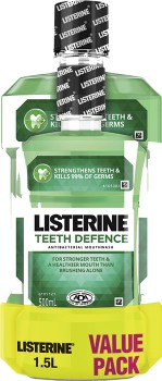 Listerine+Mouthwash+Teeth+Defence+1.5L+Value+Pack%2A