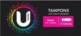 U-by-Kotex-Tampons-Super-16-Pack on sale