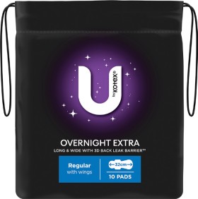 U-By-Kotex-Pads-Overnight-10-Pack on sale