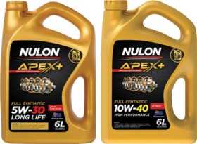 Nulon-APEX-Full-Synthetic-5W-30-OR-10W-40-6L-Engine-Oils on sale