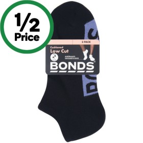 Bonds-Ladies-Cushioned-Low-Cut-Socks-Assorted-Pk-3 on sale