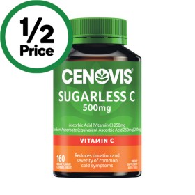 Cenovis+Sugarless+Vitamin+C+Chewable+500mg+Tablets+Pk+160%7E
