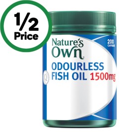 Nature%26rsquo%3Bs+Own+Odourless+Fish+Oil+1500mg+with+Omega+3+Capsules+Pk+200%7E